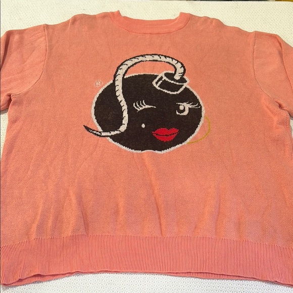 The Hundreds Pink Graphic MADAME BOMB Crew Neck Sweater , HARD TO FIND - Picture 1 of 11